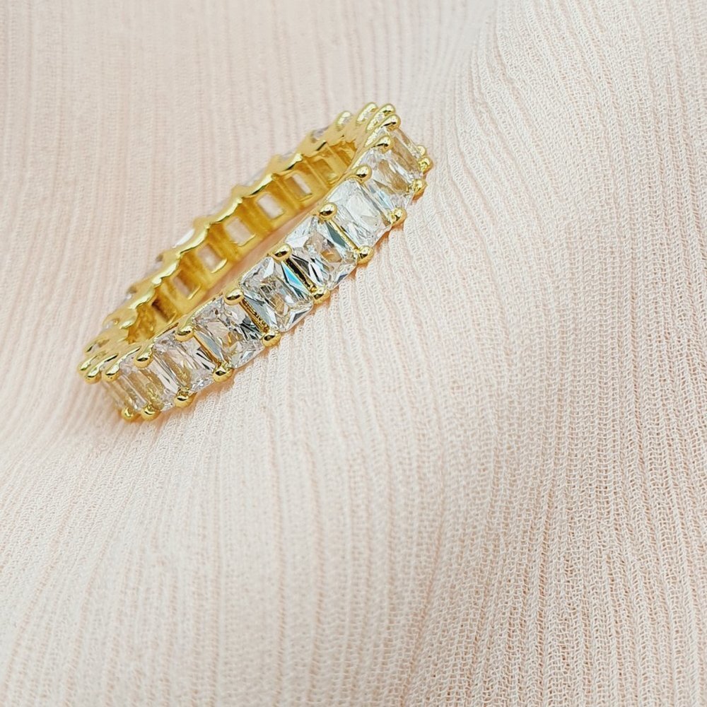 Fashion Gems Full Around Zircon Beautiful Eternity Rings for Woman, MARR9247 - Picture 2 of 4